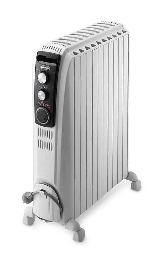 De'Longhi Dragon 4 TRD41025T Oil Filled Radiator - White