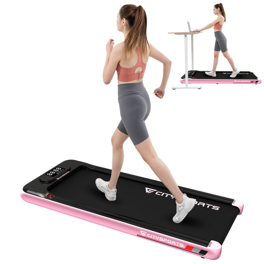 CITYSPORTS Under Desk Treadmill, Portable Walking Pad Treadmill, Adjustable Speed,Remote & APP Control and LED Display,Installation-Free,Treadmills for Home Office Fitness Exercise