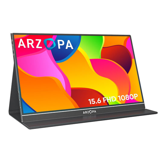 ARZOPA 15.6" Portable Monitor, 1080P FHD, USB-C HDMI, HDR, Eye Care